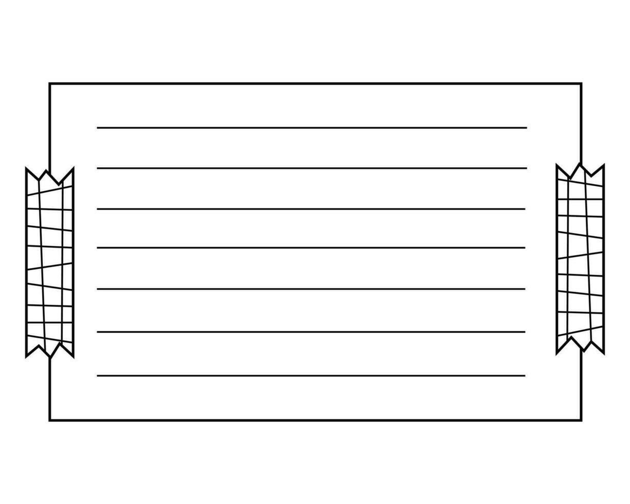 Cute paper stickers for notes. Rough, sloppy texture. Digital Bullet Journal. vector