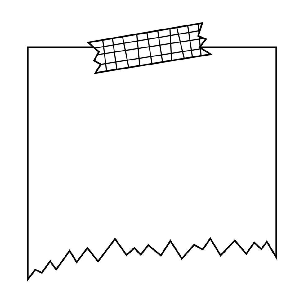 Cute paper stickers for notes. Rough, sloppy texture. Digital Bullet Journal. vector