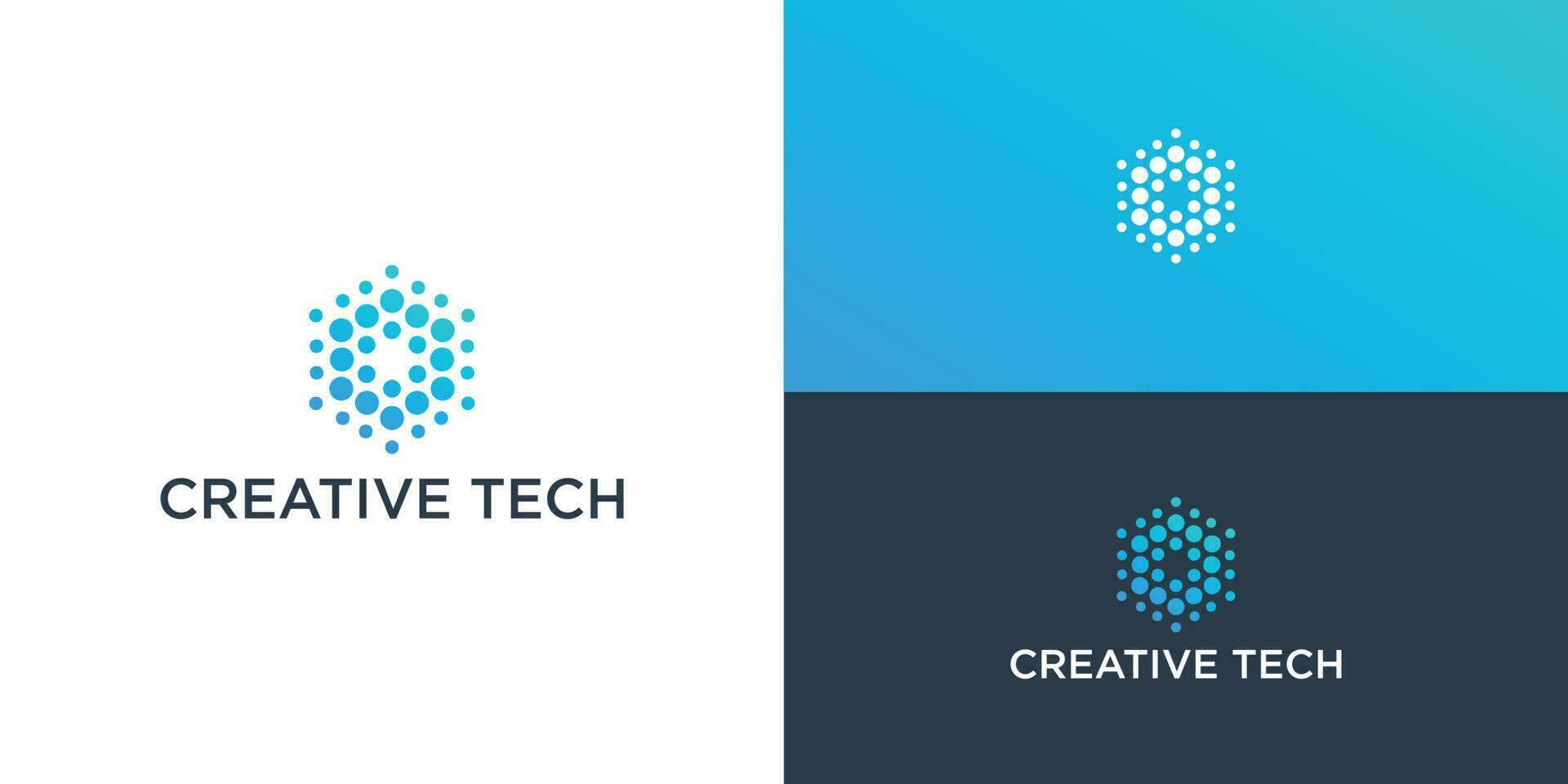 Logo Technology for Business, Creative Technology Symbols for Companies, Logotypes of Digital Concepts and Circles, Connections and Networks Icons, Energy and Molecule Vector, Tech Logo Design. vector