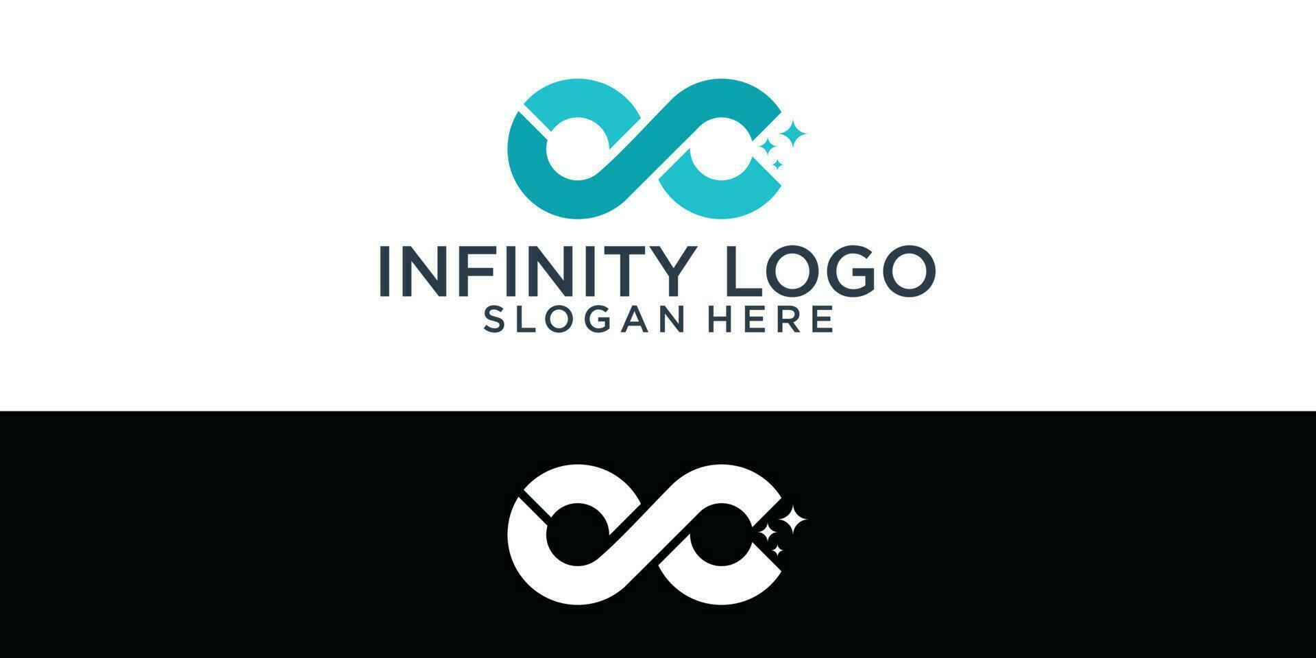 cleaning art design of the infinity logo. vector