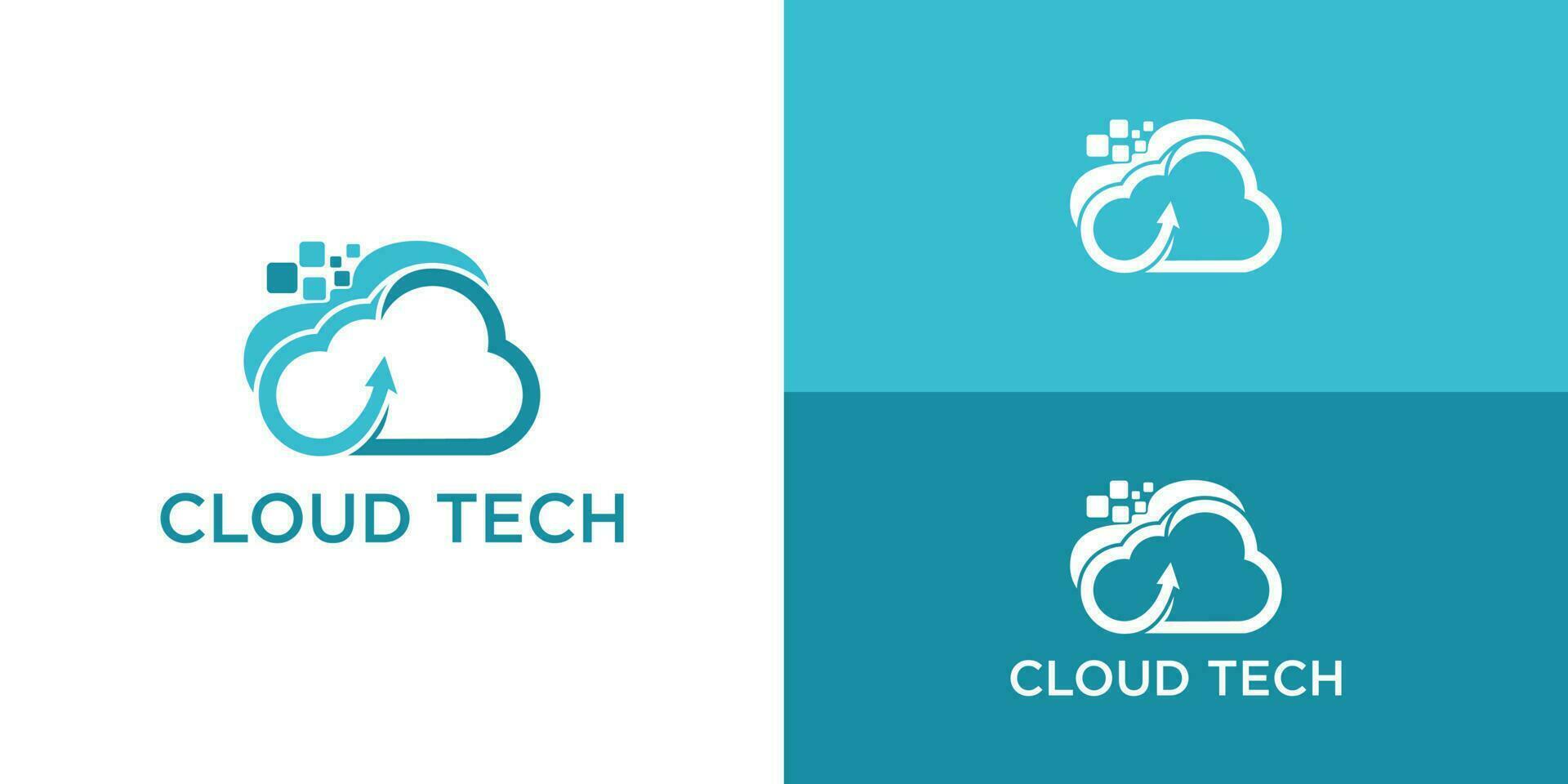 nube tecnología logo resumen creativo nube logo vector