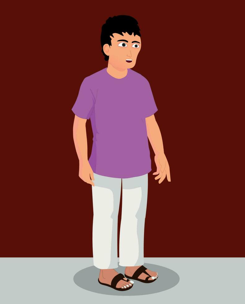 Indian village man cartoon character. moral stories for the best cartoon character vector