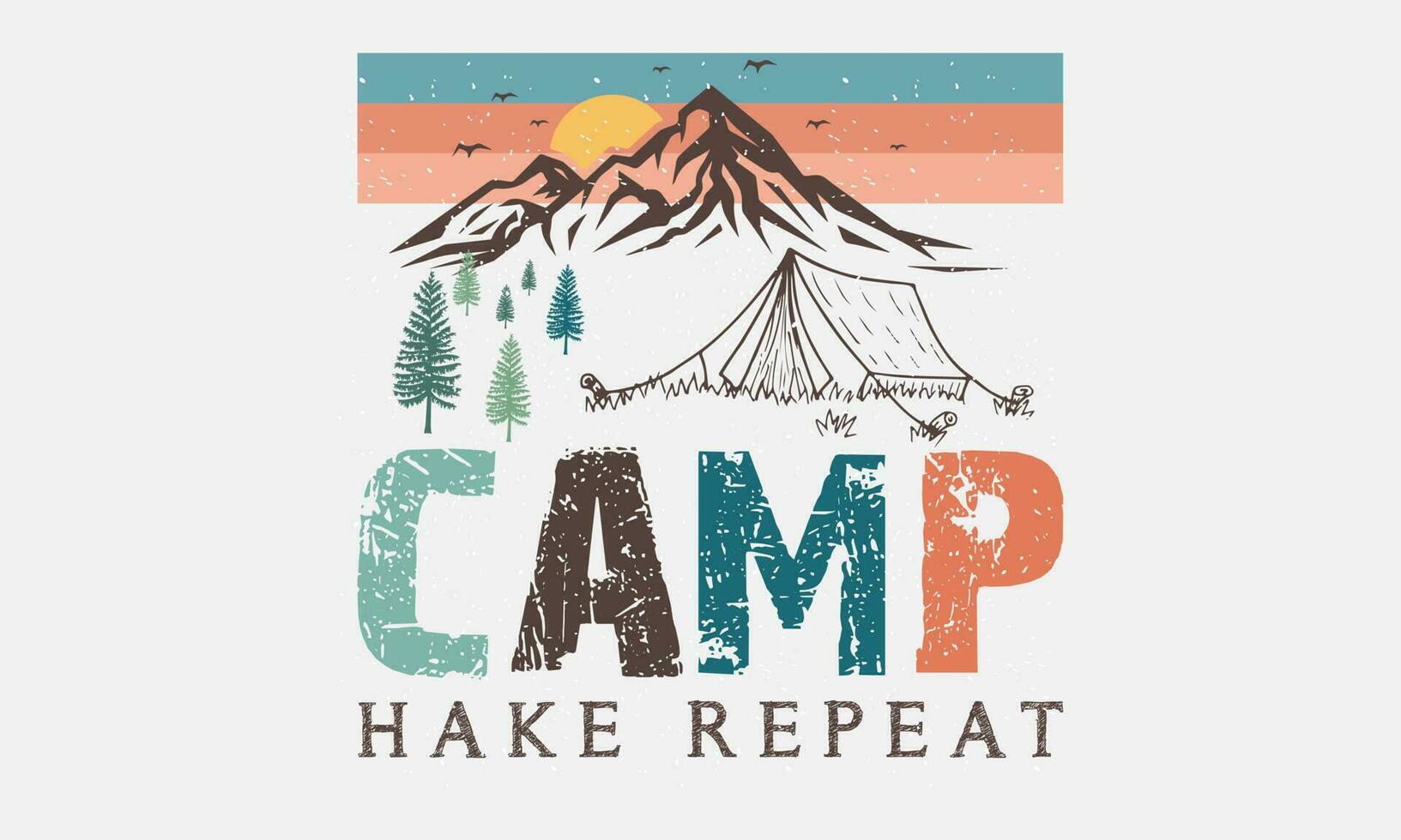 Retro Camping Sublimation Bundle vector