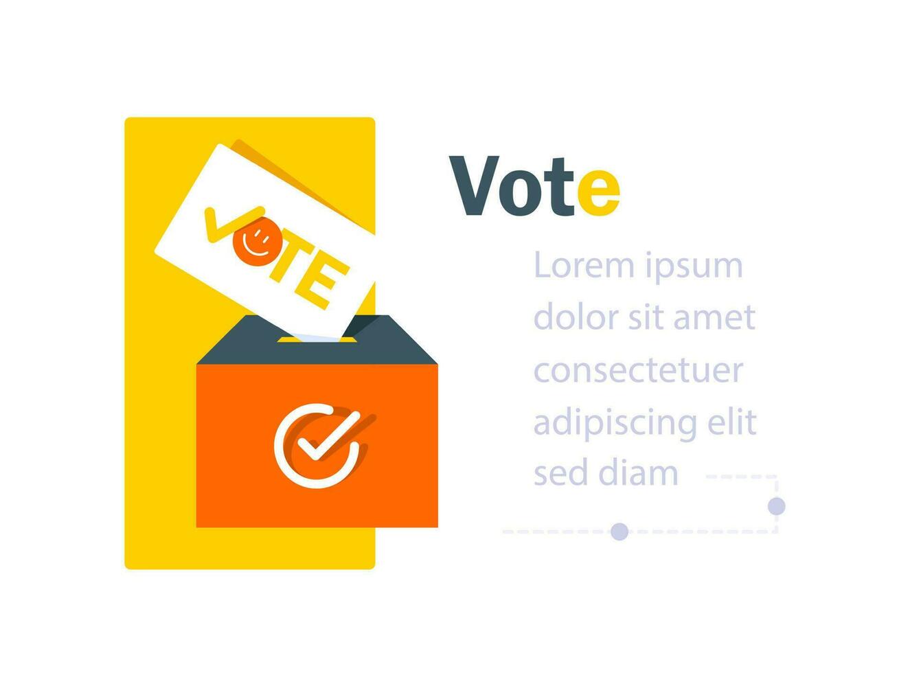 Voting Background - Vector background of voter ballot going into a ballot box. The ballot has the message Your Vote Matters