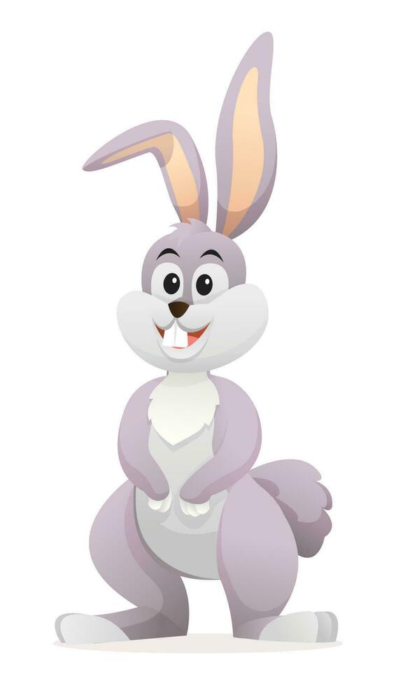 Cute little bunny cartoon vector illustration