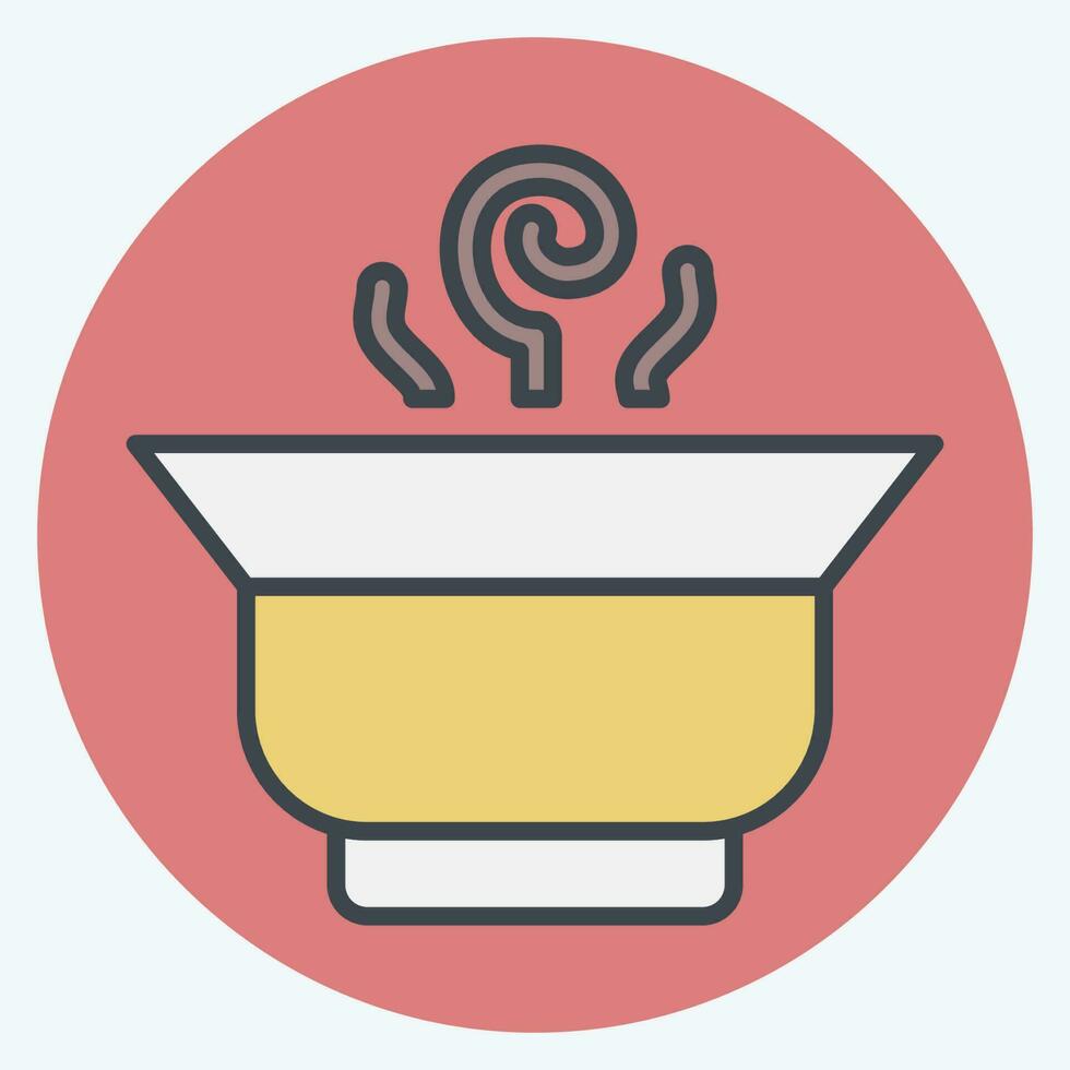 Icon Chinese Tea. related to Tea symbol. color mate style. simple design editable. simple illustration. green tea vector