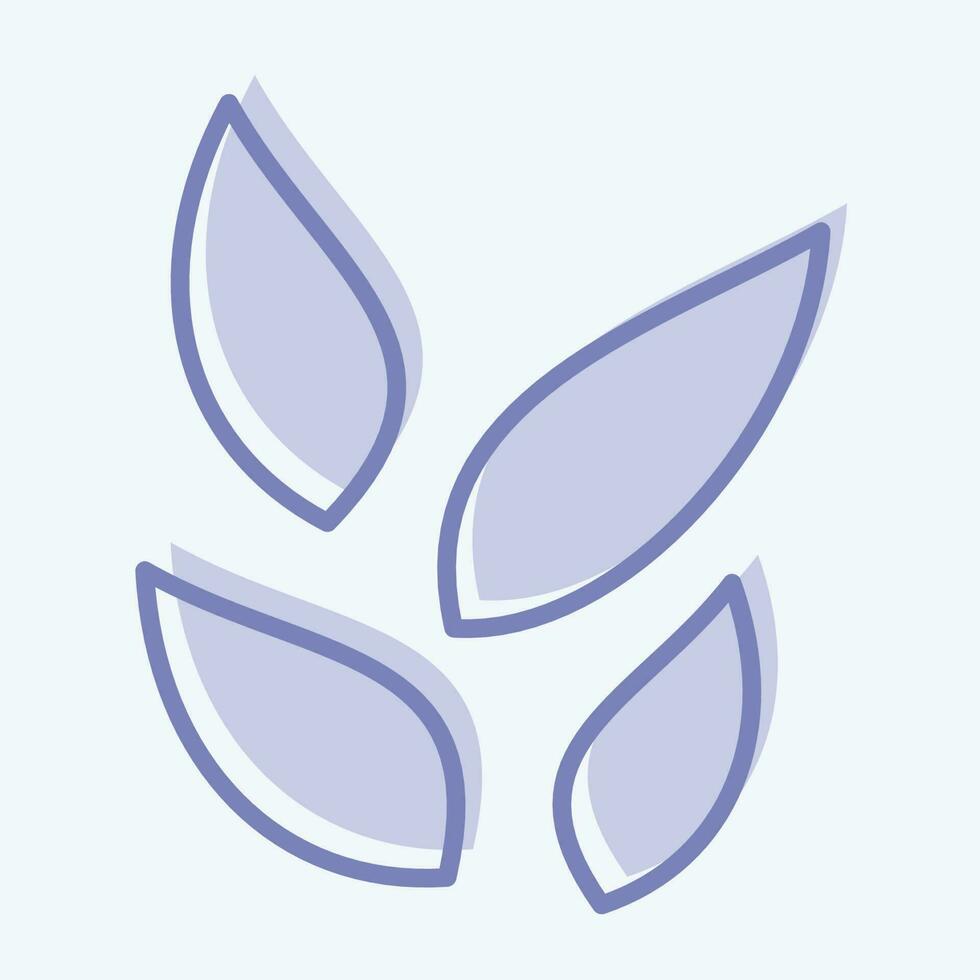 Icon Leaf Tea. related to Tea symbol. two tone style. simple design editable. simple illustration. green tea vector