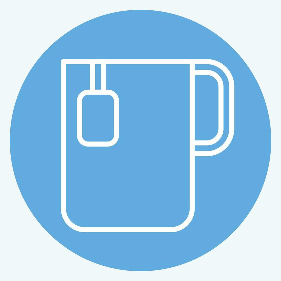 Icon Office Tea. related to Tea symbol. blue eyes style. simple design editable. simple illustration. green tea vector