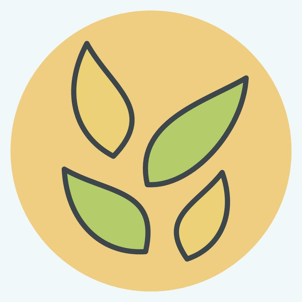 Icon Leaf Tea. related to Tea symbol. color mate style. simple design editable. simple illustration. green tea vector