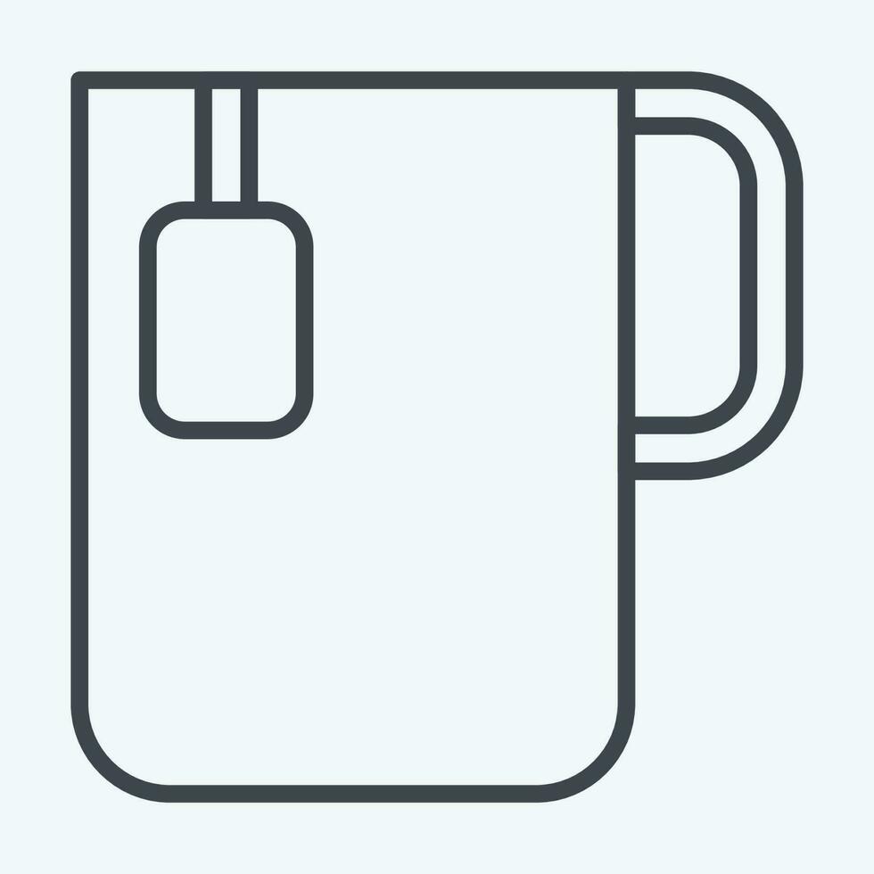 Icon Office Tea. related to Tea symbol. line style. simple design editable. simple illustration. green tea vector