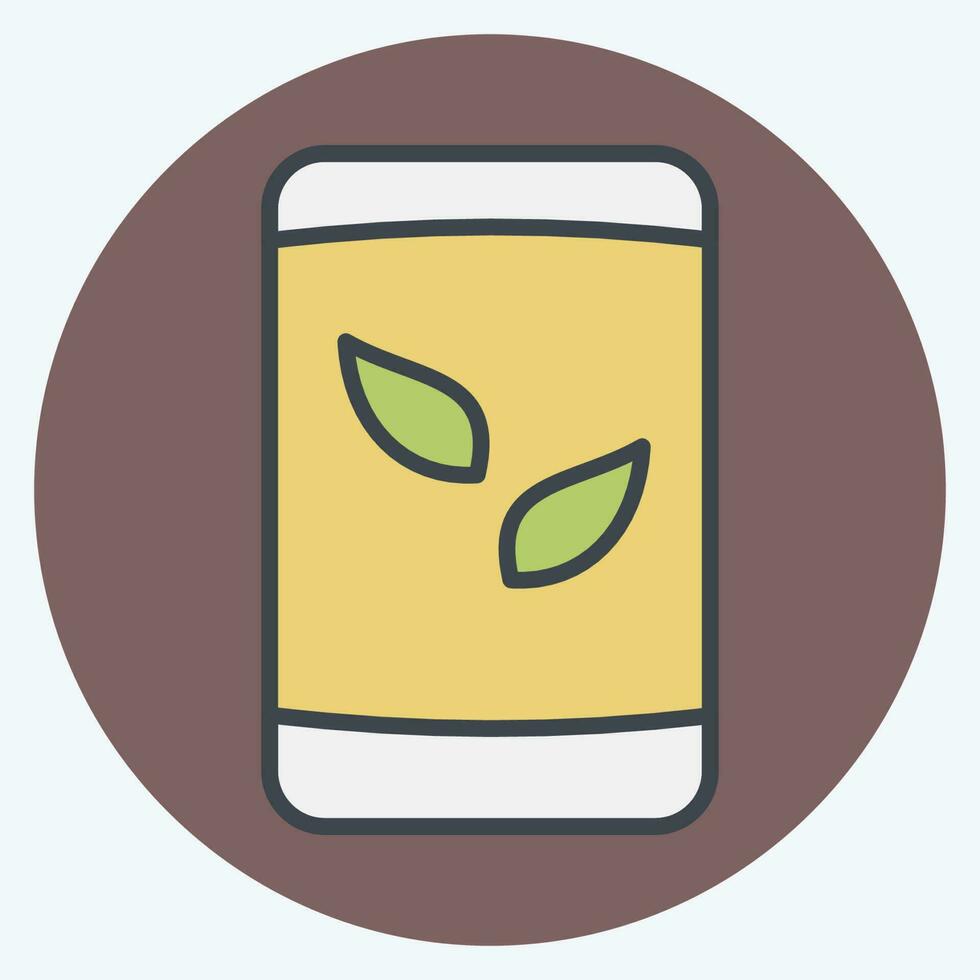 Icon Tea Bag. related to Tea symbol. color mate style. simple design editable. simple illustration. green tea vector