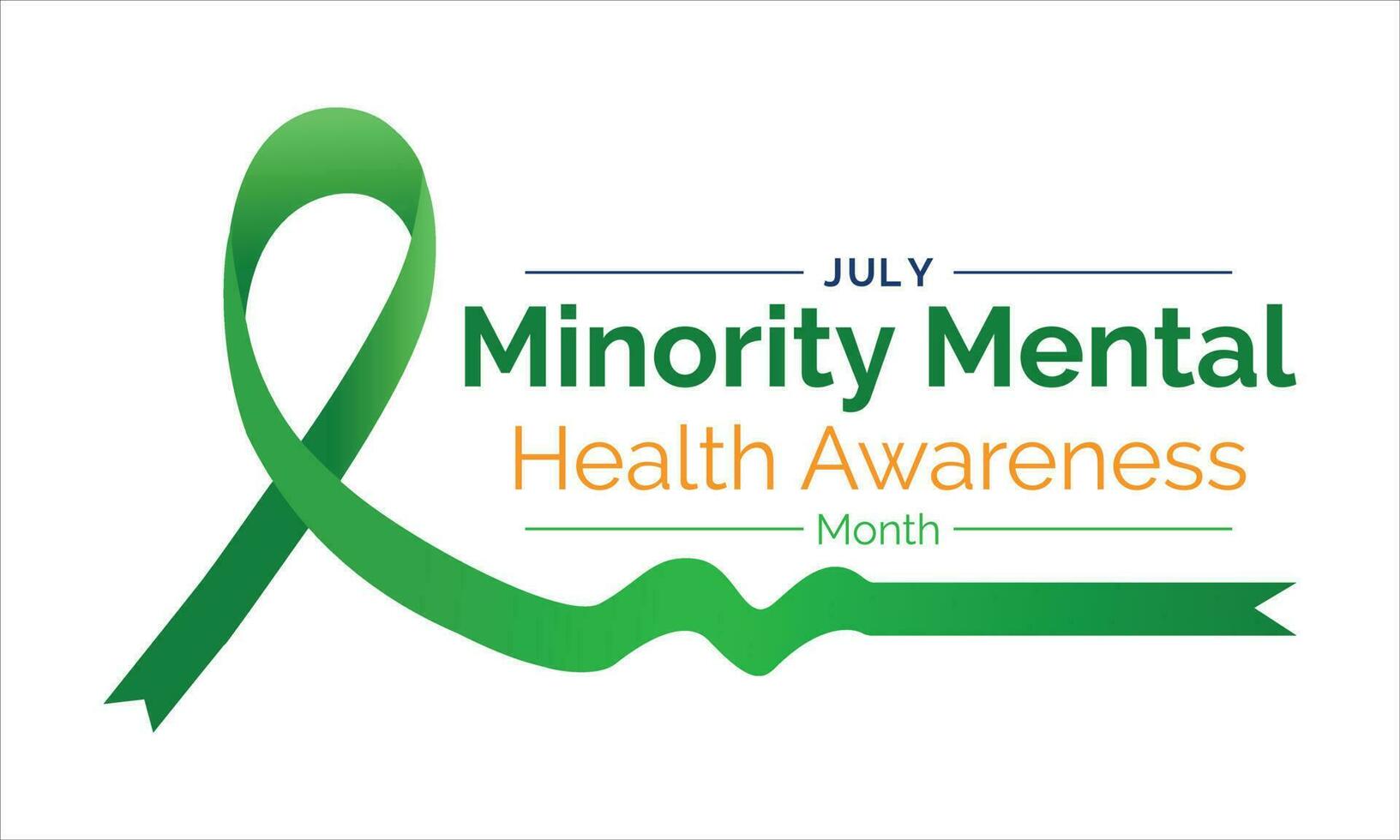 Vector illustration of minority mental health awareness month. july. Vector template for banner, greeting card, poster with background.