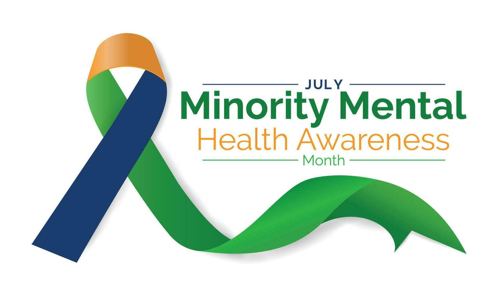 Vector illustration of minority mental health awareness month. july. Vector template for banner, greeting card, poster with background.