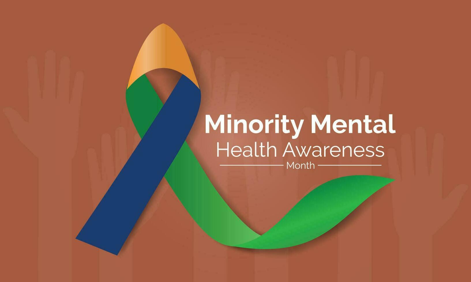 Vector illustration of minority mental health awareness month. july. Vector template for banner, greeting card, poster with background.