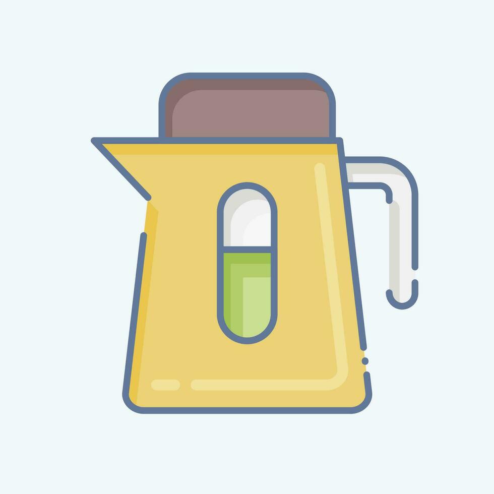 Icon Electric Teaport. related to Tea symbol. doodle style. simple design editable. simple illustration. green tea vector