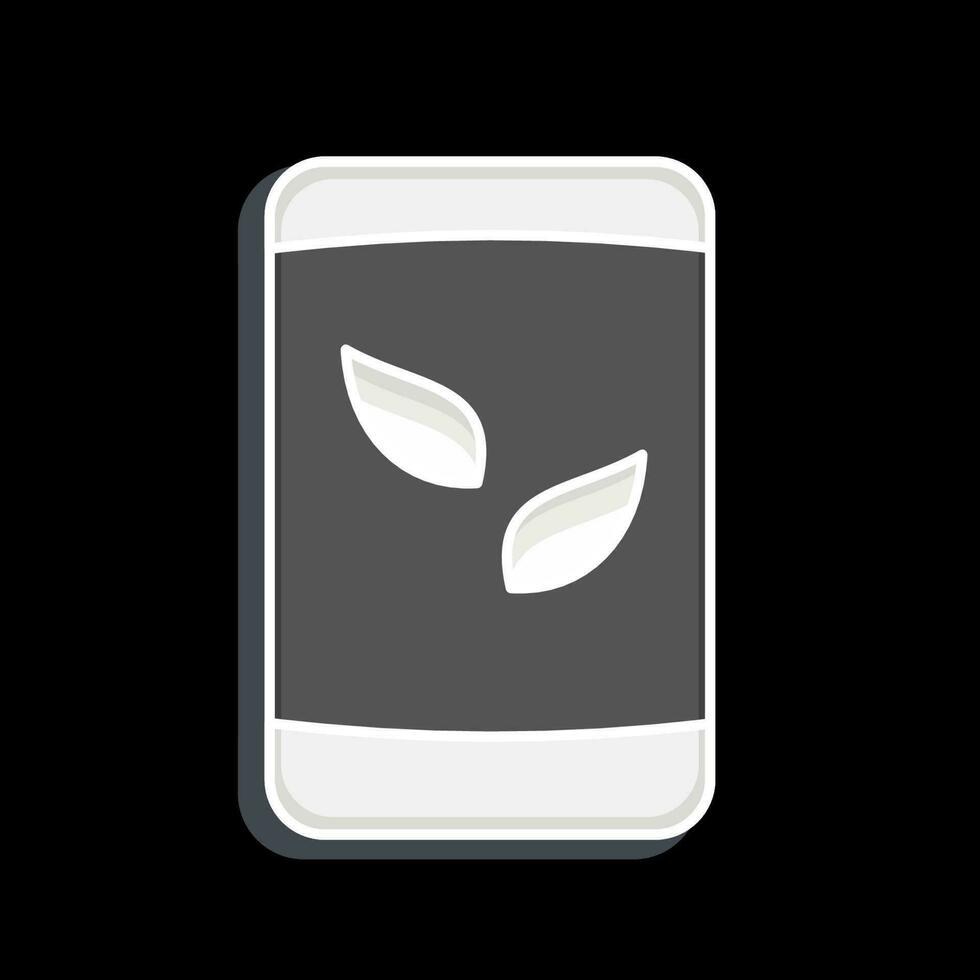 Icon Tea Bag. related to Tea symbol. glossy style. simple design editable. simple illustration. green tea vector