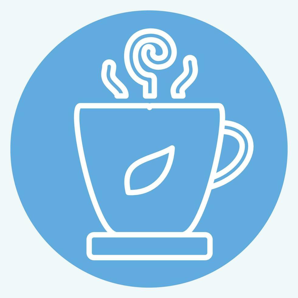 Icon Cup Of Tea. related to Tea symbol. blue eyes style. simple design editable. simple illustration. green tea vector