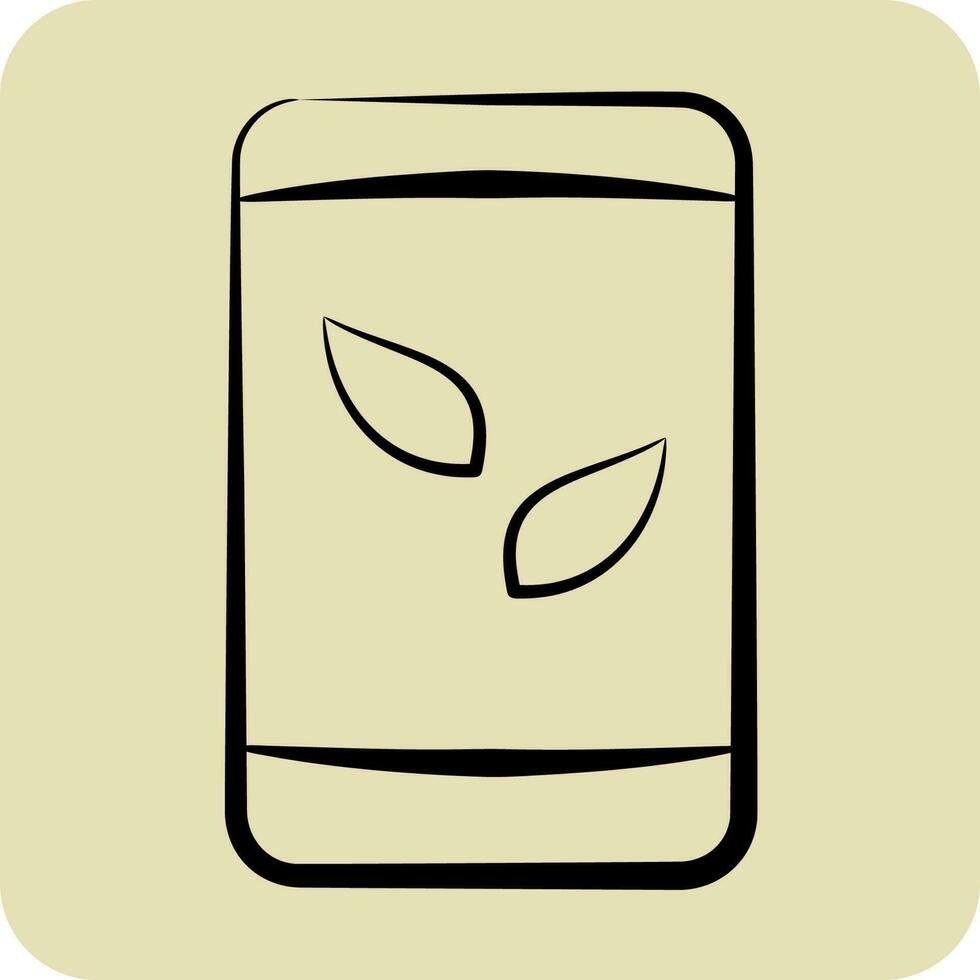 Icon Tea Bag. related to Tea symbol. hand drawn style. simple design editable. simple illustration. green tea vector