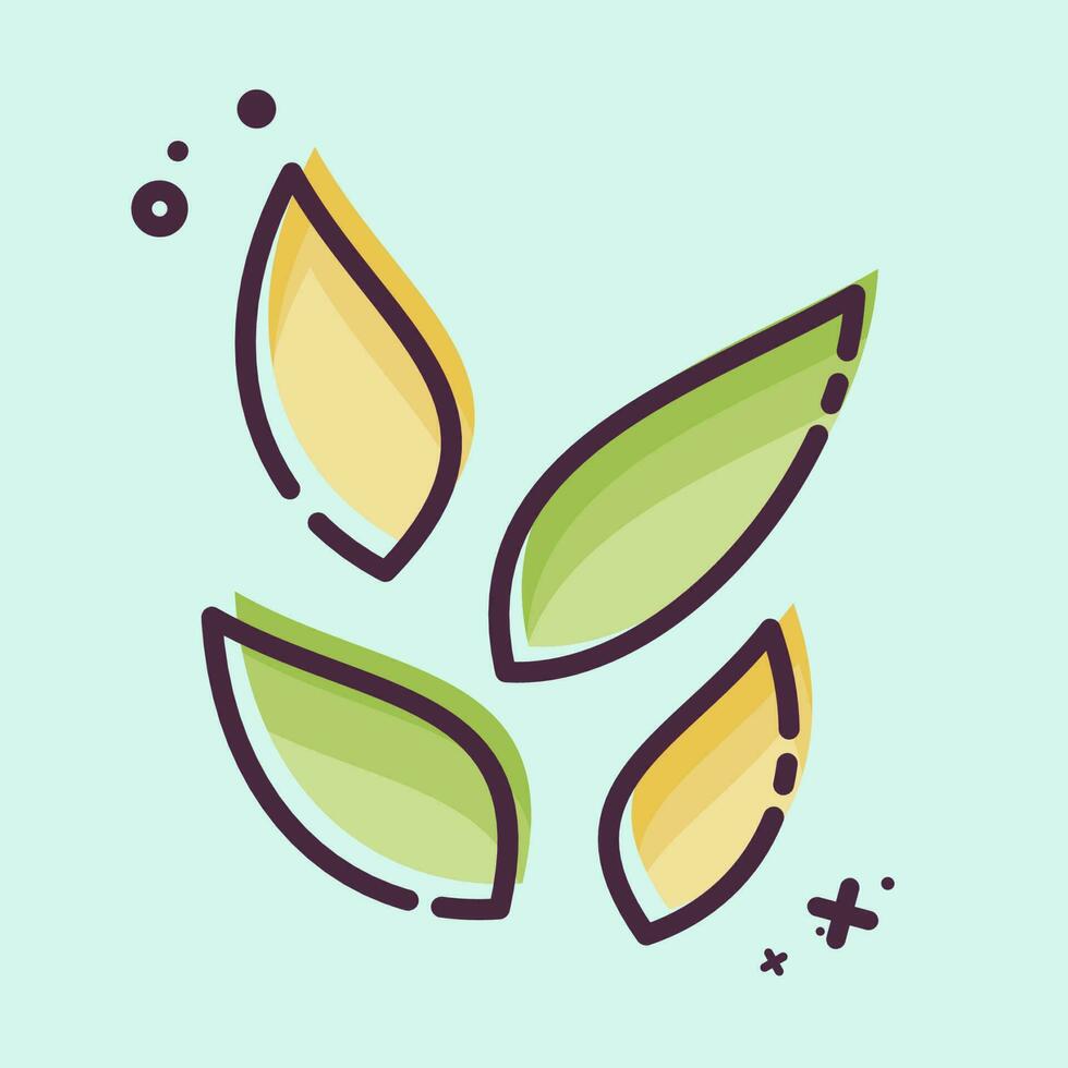Icon Leaf Tea. related to Tea symbol. MBE style. simple design editable. simple illustration. green tea vector