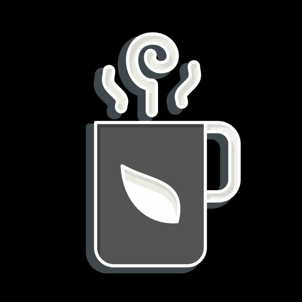 Icon Hot Tea. related to Tea symbol. glossy style. simple design editable. simple illustration. green tea vector