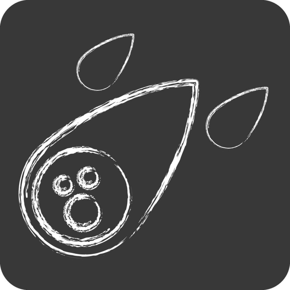 Icon Asteroid. related to Space symbol. chalk Style. simple design editable. simple illustration vector
