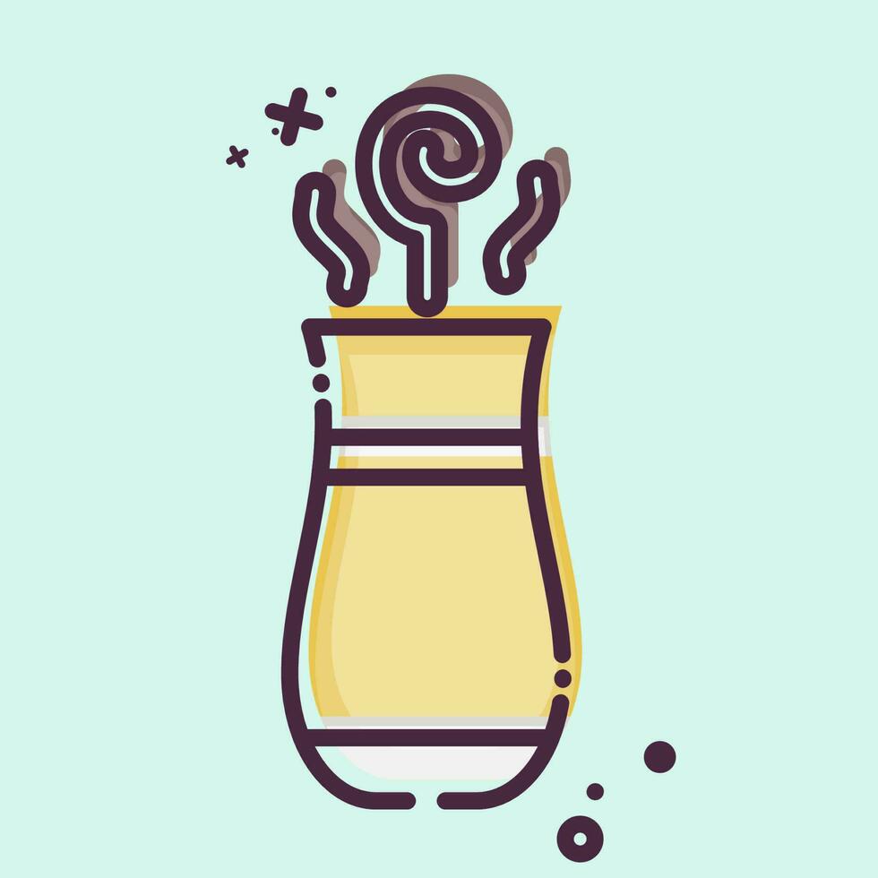 Icon Turkish Tea. related to Tea symbol. MBE style. simple design editable. simple illustration. green tea vector