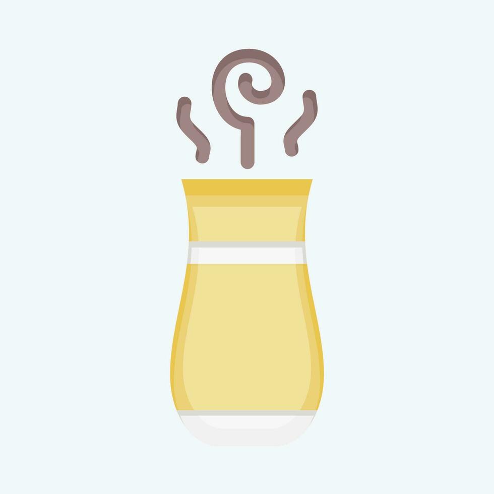 Icon Turkish Tea. related to Tea symbol. flat style. simple design editable. simple illustration. green tea vector