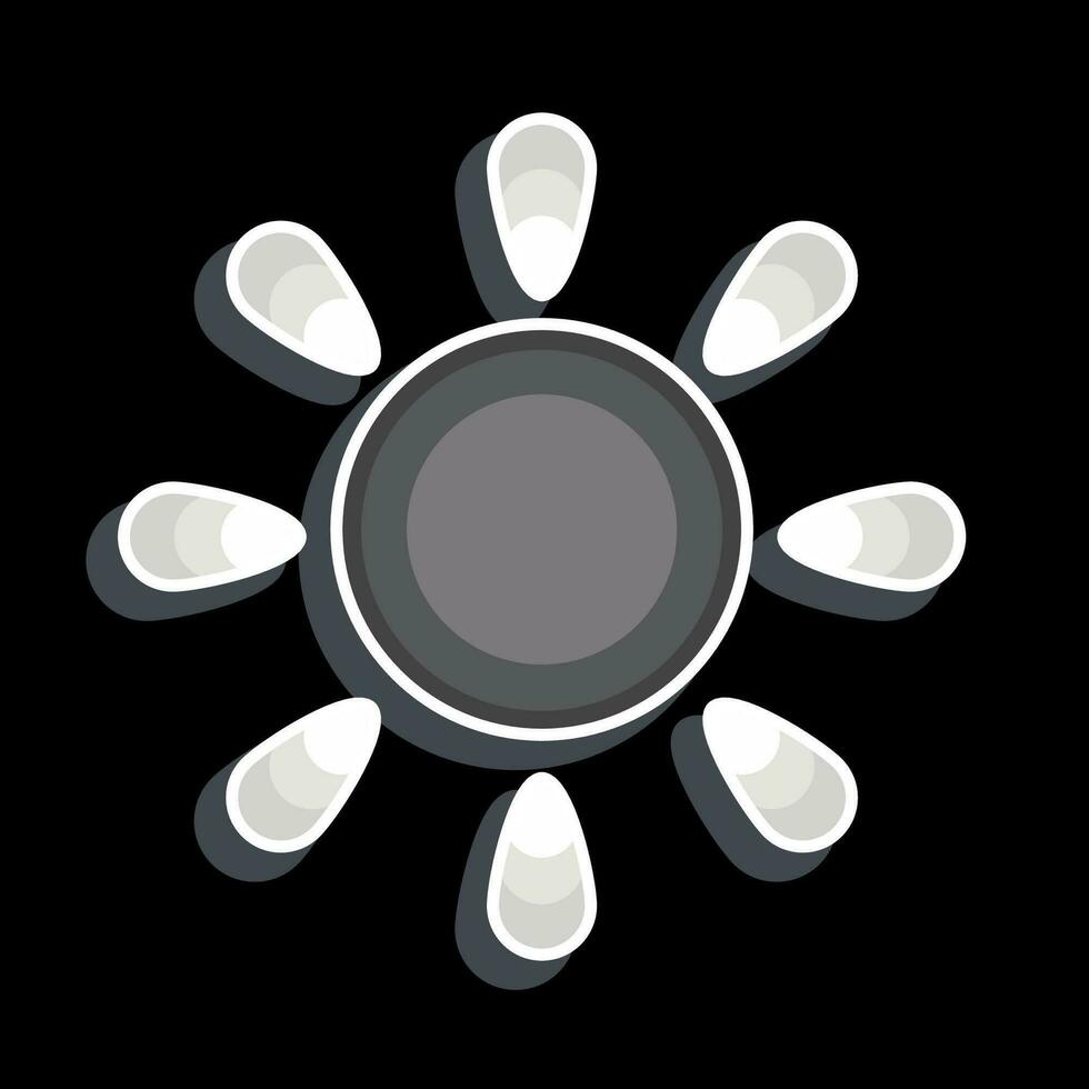Icon Sun. related to Space symbol. glossy style. simple design editable. simple illustration vector