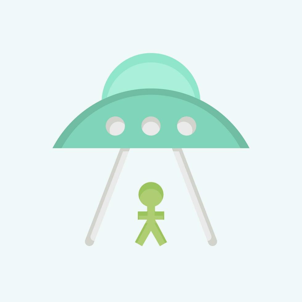 Icon Ufo. related to Space symbol. flat style. simple design editable. simple illustration vector