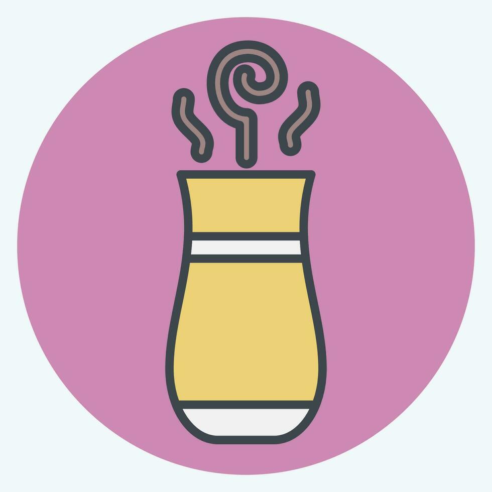 Icon Turkish Tea. related to Tea symbol. color mate style. simple design editable. simple illustration. green tea vector