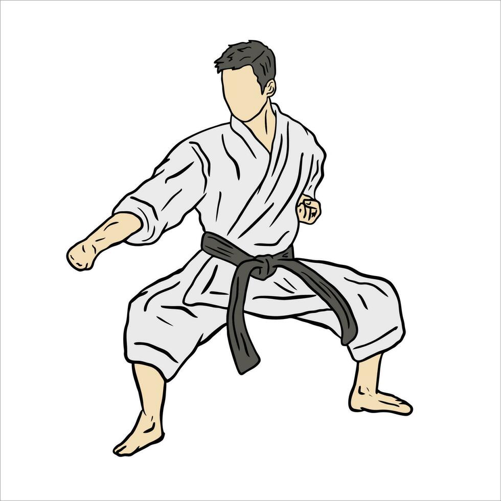 illustration of karate figter vector