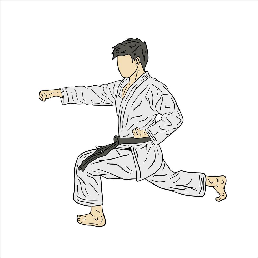 illustration of karate figter vector 24590362 Vector Art at Vecteezy