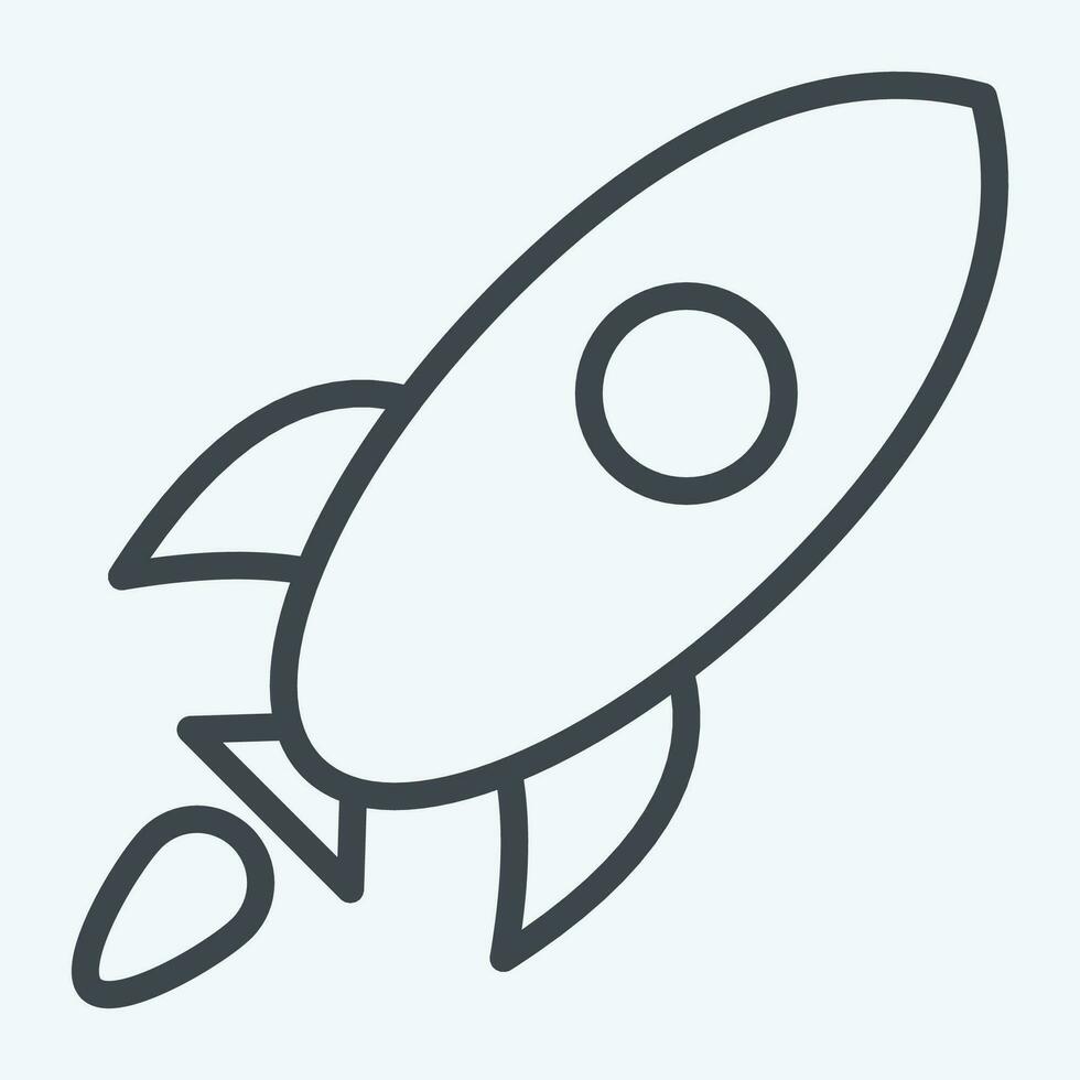 Icon Rocket. related to Space symbol. line style. simple design editable. simple illustration vector