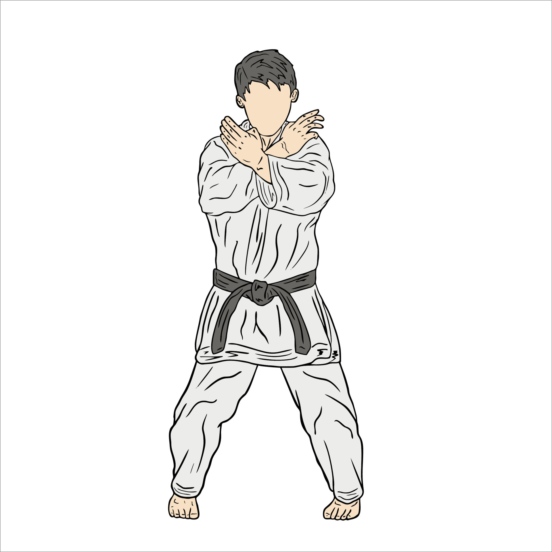 illustration of karate figter vector 24590377 Vector Art at Vecteezy