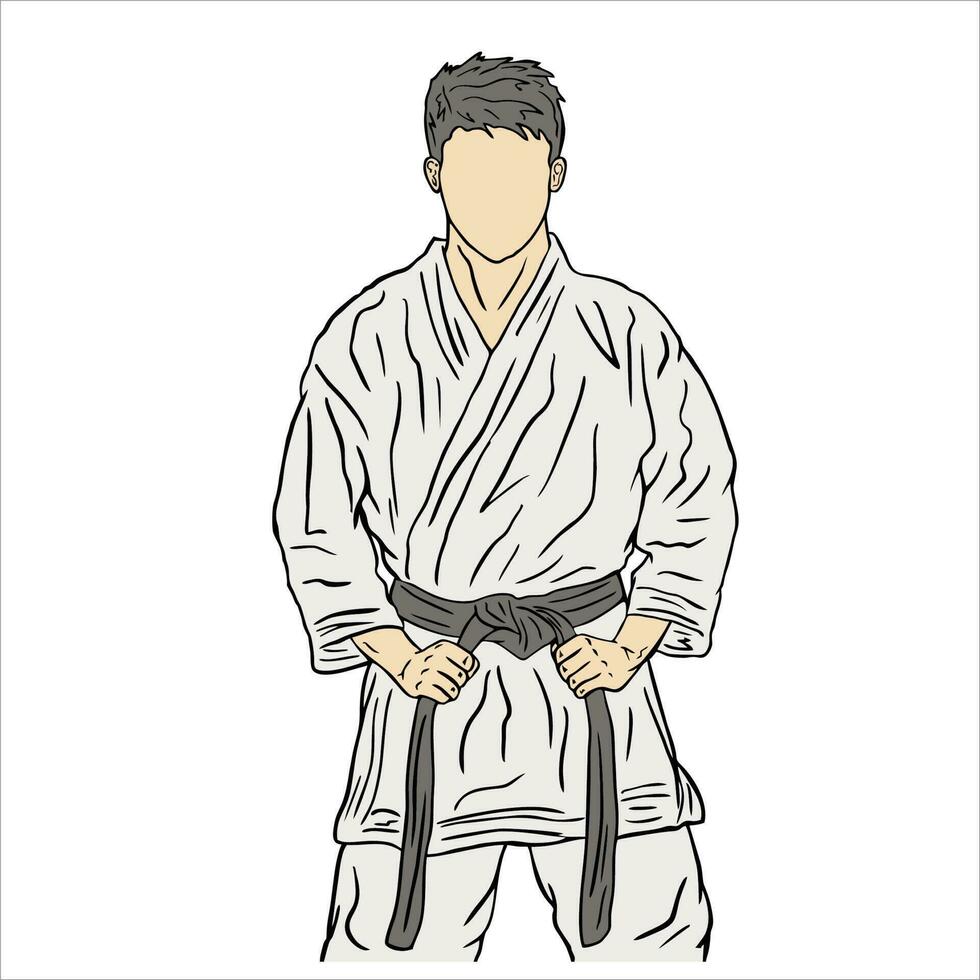 illustration of karate figter vector