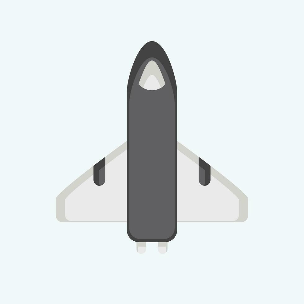 Icon Space Shuttle. related to Space symbol. flat style. simple design editable. simple illustration vector