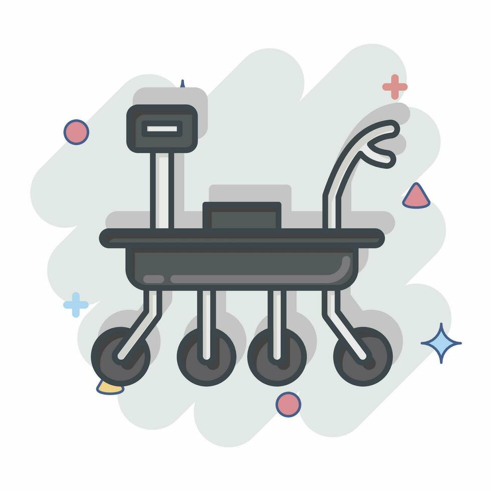 Icon Moon Rover. related to Space symbol. comic style. simple design editable. simple illustration vector