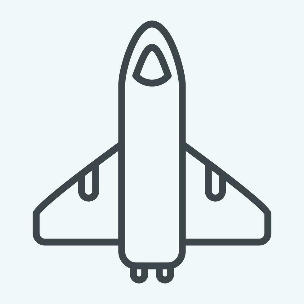 Icon Space Shuttle. related to Space symbol. line style. simple design editable. simple illustration vector