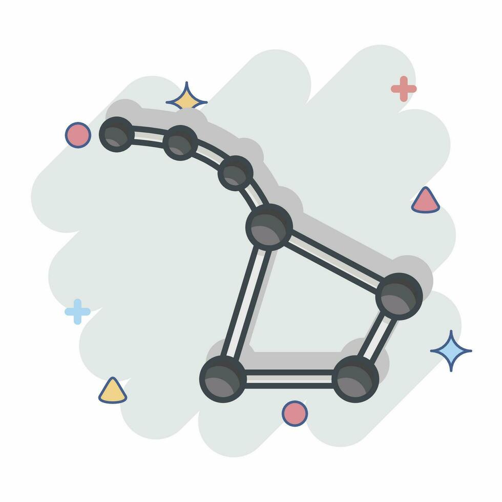 Icon Big Dipper. related to Space symbol. comic style. simple design editable. simple illustration vector
