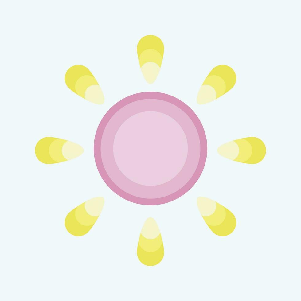 Icon Sun. related to Space symbol. flat style. simple design editable. simple illustration vector
