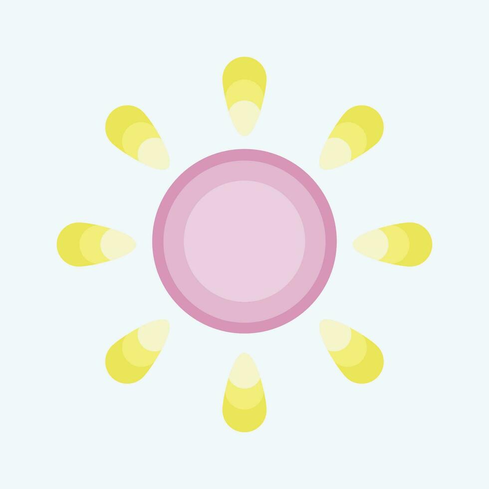 Icon Sun. related to Space symbol. flat style. simple design editable. simple illustration vector