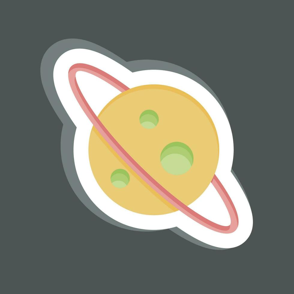 Sticker Planet. related to Space symbol. simple design editable. simple illustration vector