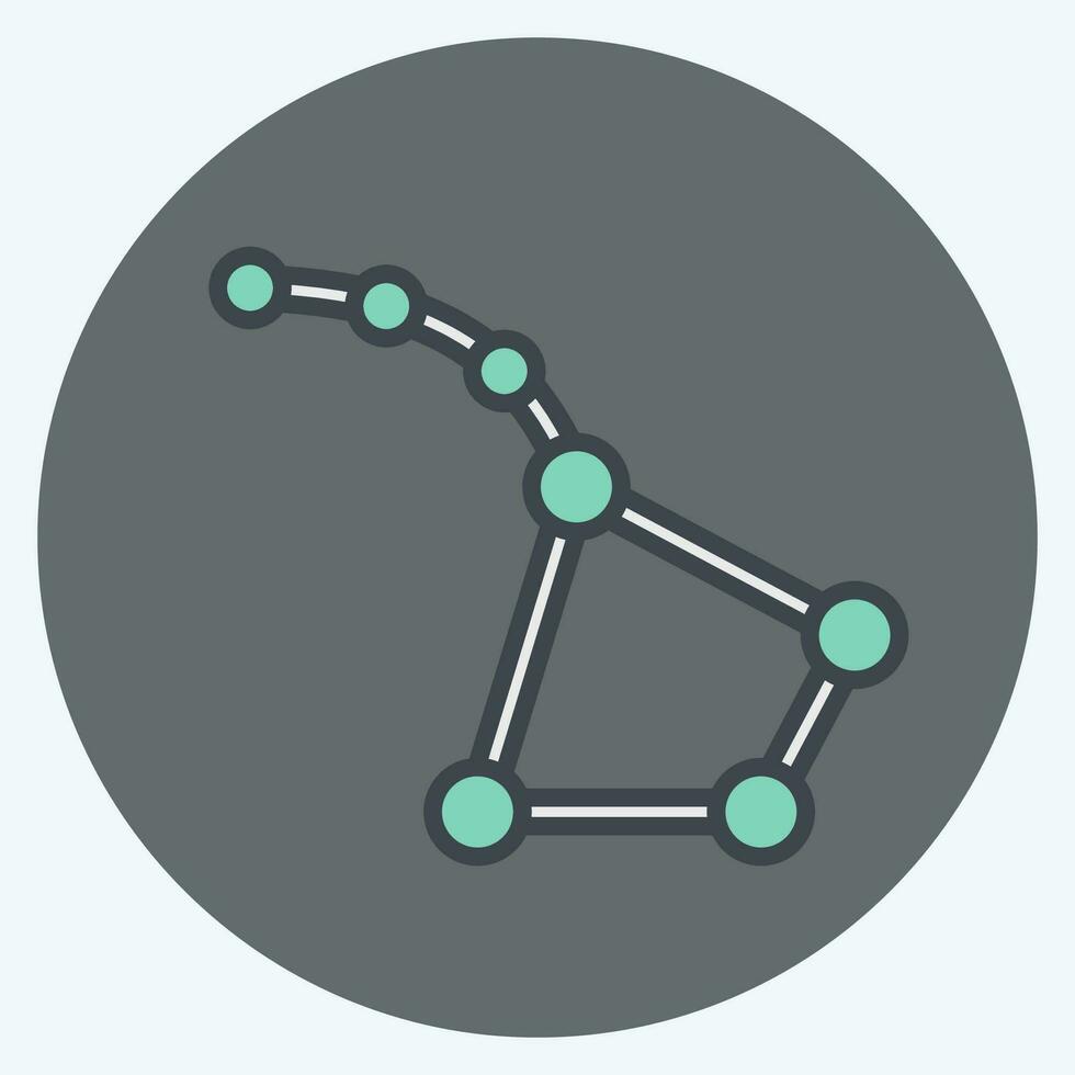 Icon Big Dipper. related to Space symbol. color mate style. simple design editable. simple illustration vector