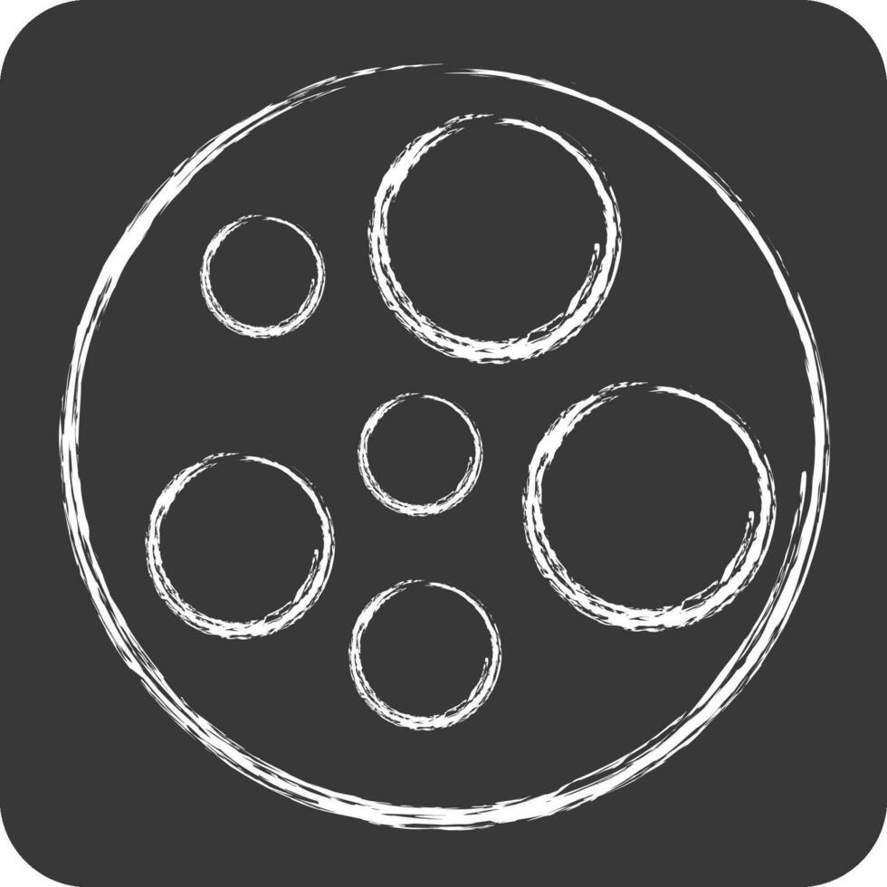 Icon Moon. related to Space symbol. chalk Style. simple design editable. simple illustration vector