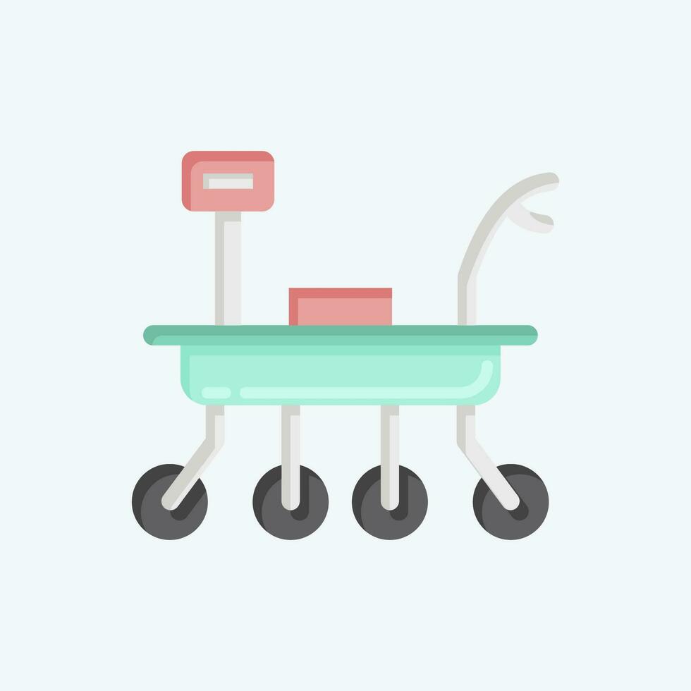 Icon Moon Rover. related to Space symbol. flat style. simple design editable. simple illustration vector