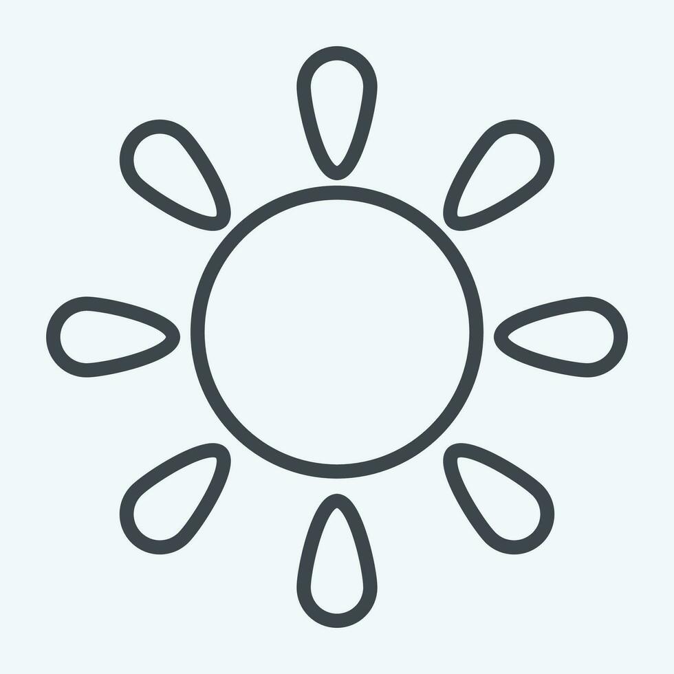 Icon Sun. related to Space symbol. line style. simple design editable. simple illustration vector
