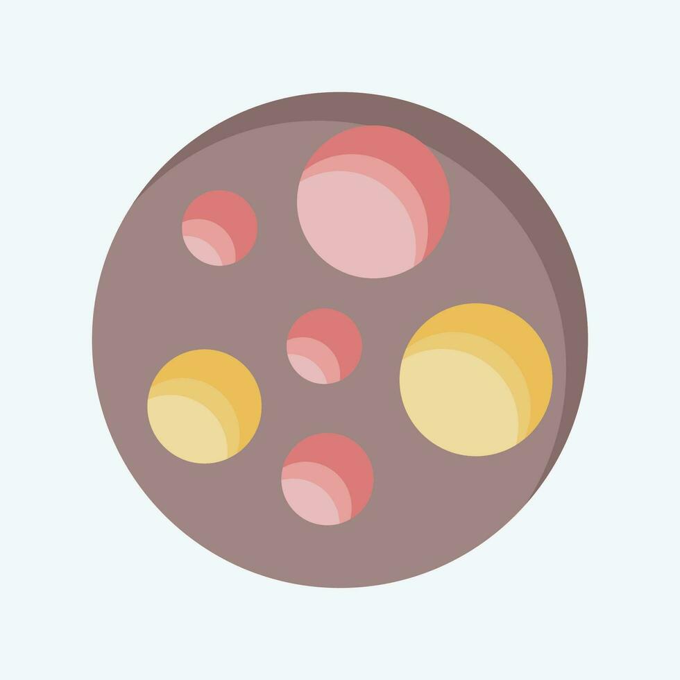Icon Moon. related to Space symbol. flat style. simple design editable. simple illustration vector