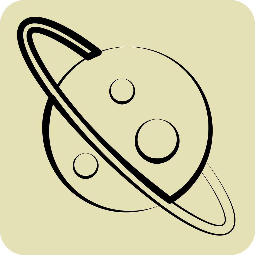 Icon Planet. related to Space symbol. hand drawn style. simple design editable. simple illustration vector