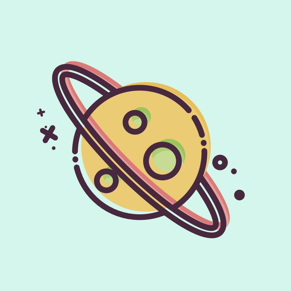 Icon Planet. related to Space symbol. MBE style. simple design editable. simple illustration vector