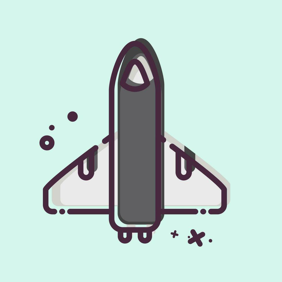 Icon Space Shuttle. related to Space symbol. MBE style. simple design editable. simple illustration vector